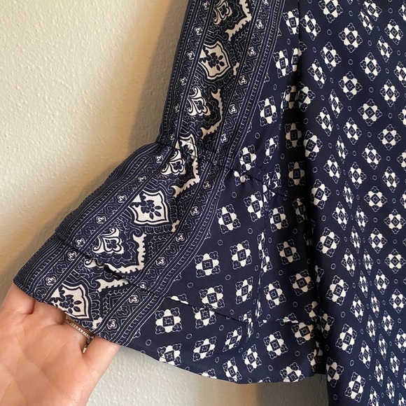 Skies Are Blue Semi Sheer Ruffle Sleeve Blouse - Picture 3 of 8